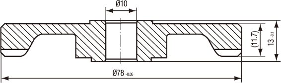 図4.7：フライホイールの寸法