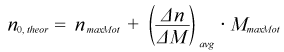 n0,theor=nmaxMot+(Δn/ΔM)avg・MmaxMot