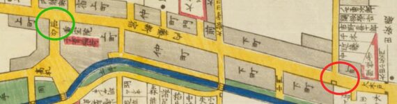 江戸切絵図：内藤新宿千駄ヶ谷絵図